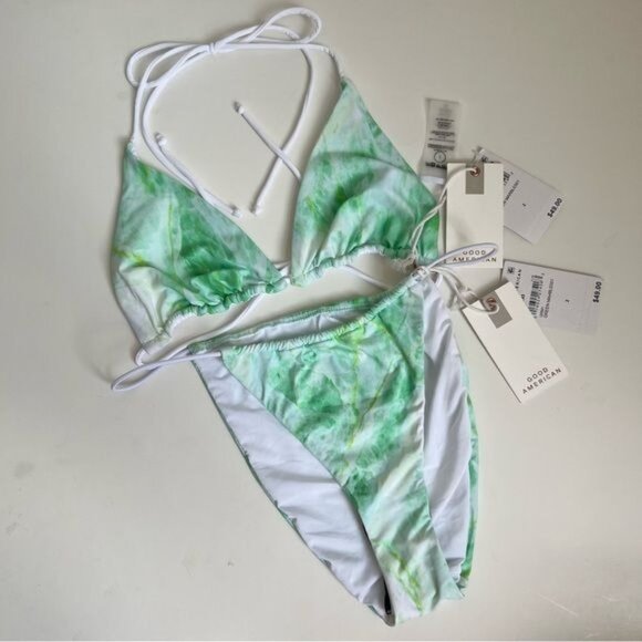 Good American Matte Tiny Tie Bikini Set - M - Picture 2 of 4